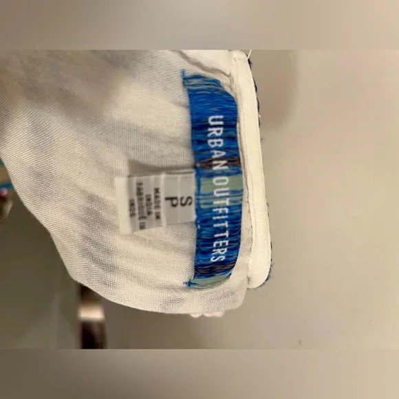 Stunning Urban Outfitters Mama Mia Embroidered white and blue lined dress - Picture 6 of 9